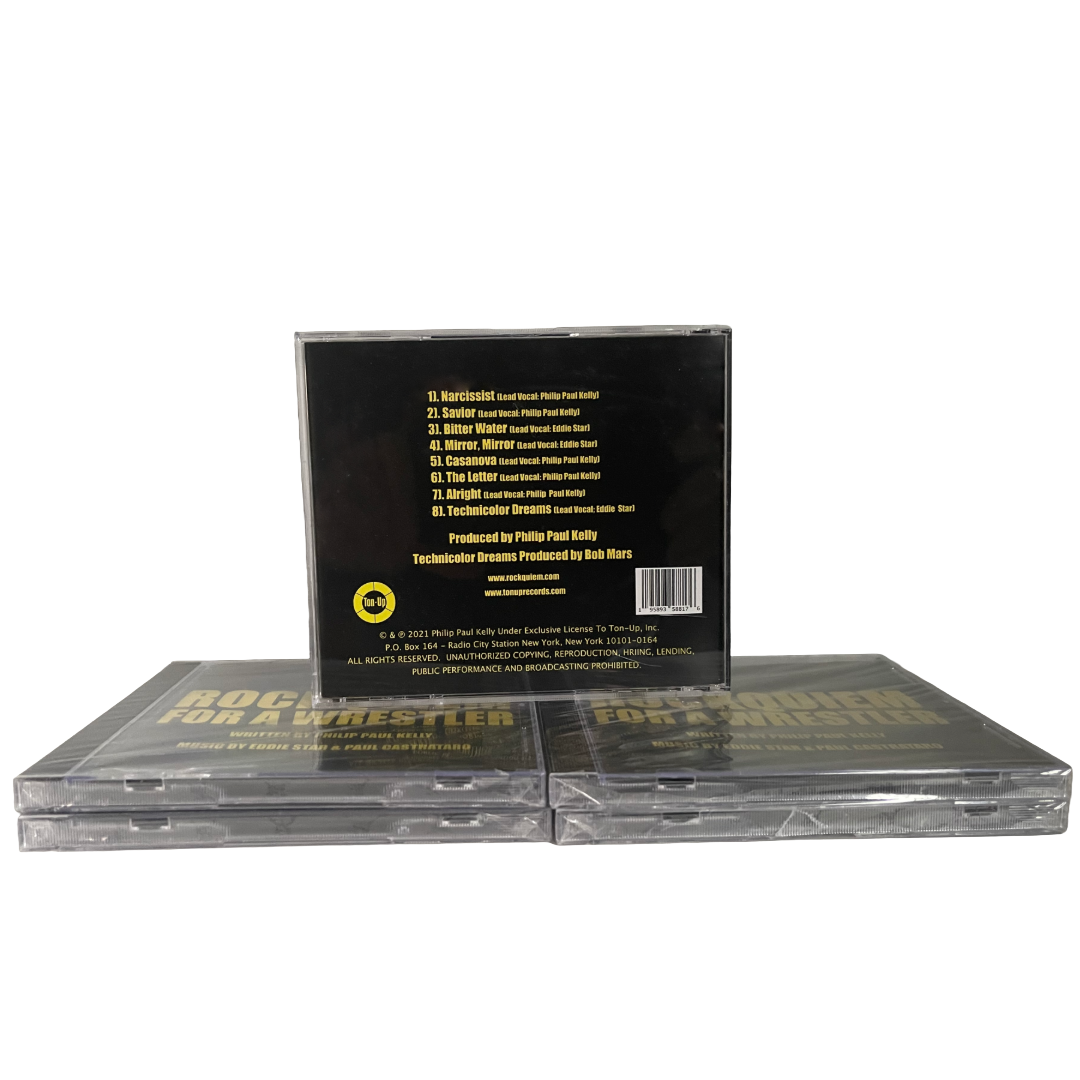 Rockquiem For A Wrestler Cast Recording CD back and track listing